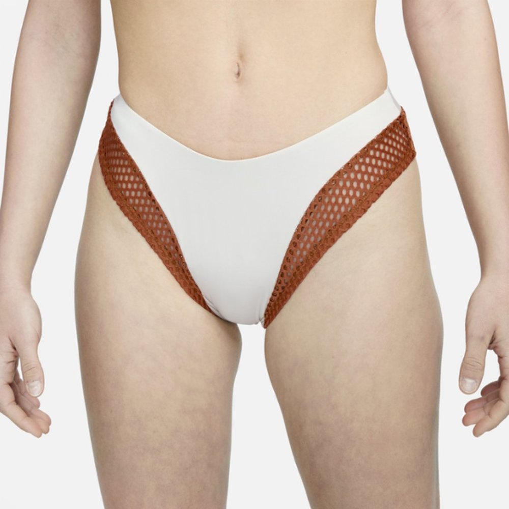 Nike NESSD256 Cheeky Sling Bikini Swim Bottom Coconut Milk